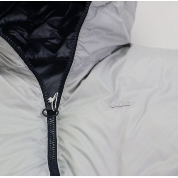 Lacoste Reversible Colorblock Accent Down Jacket Men's Size M/52 $450 Puffer - Picture 10 of 15